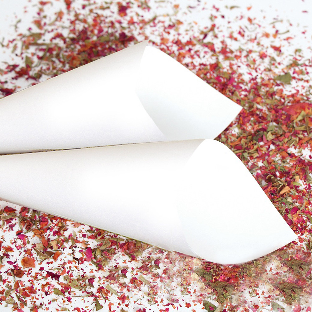 Papercraft Supply Confetti - 60 Stück Konfetti-Blütenblatt-Kegel aus Kraftpapier, Partyzubehör,