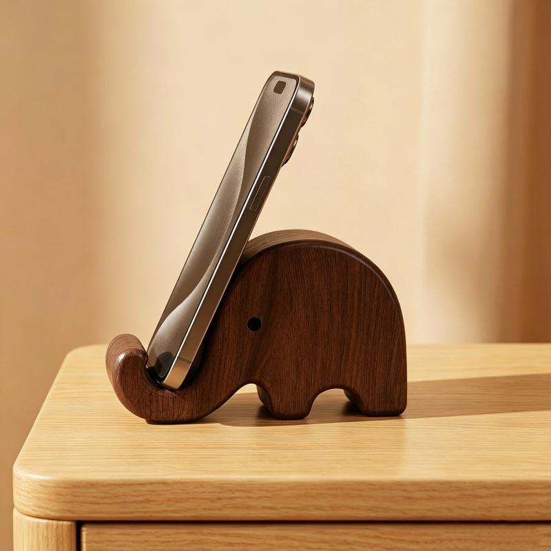 Event Support - Einfacher, kreativer Handy-Ständer aus massivem Holz,