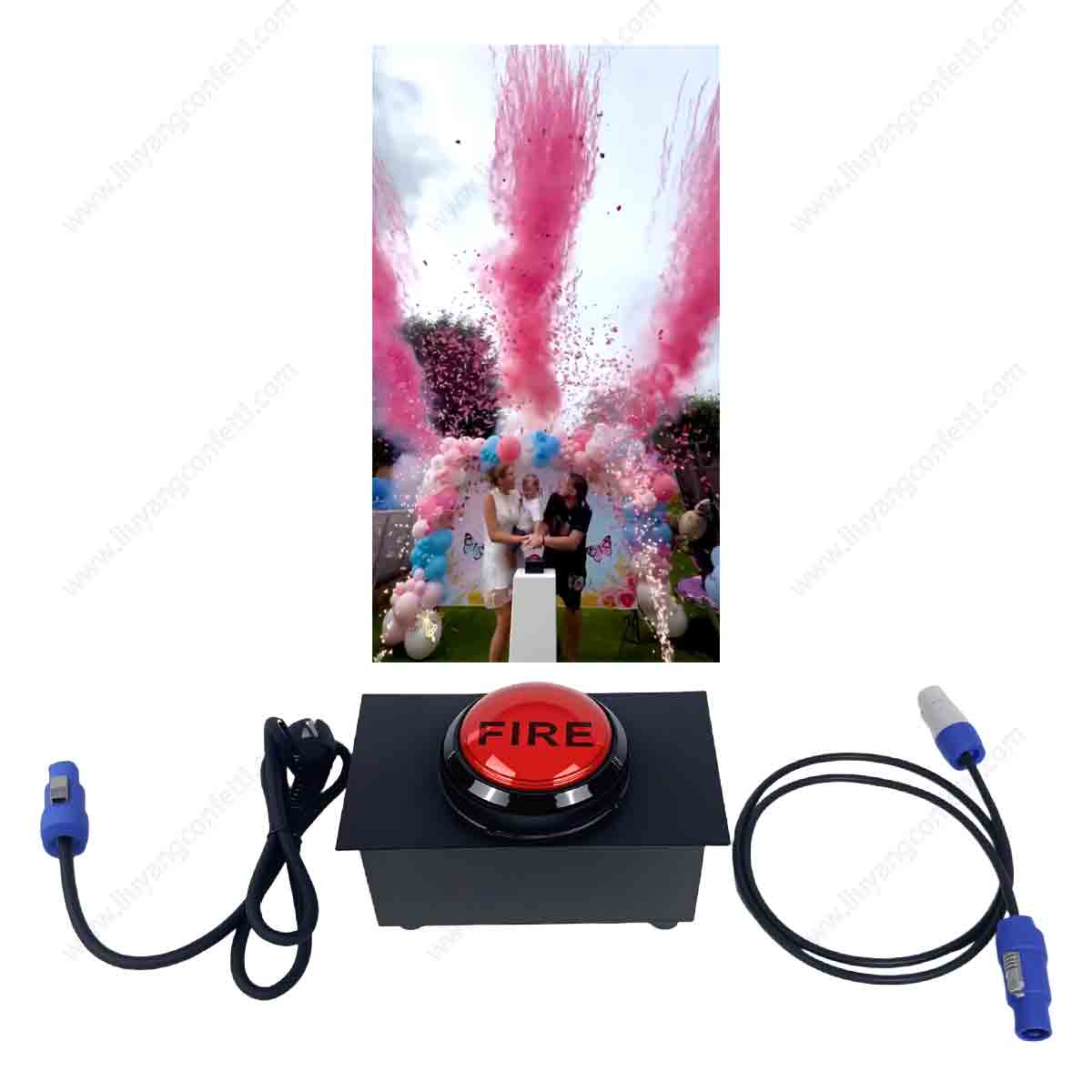 Confetti Cannon Tube - Spezialeffekt Roter Druckknopf für Gender-Reveal-Baby-Shower-Party, werdende