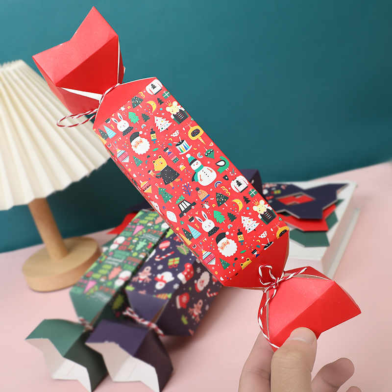 Papercraft Supply Ribbon - 12 Stück Weihnachts-Süßigkeitenboxen aus Bastelpapier mit