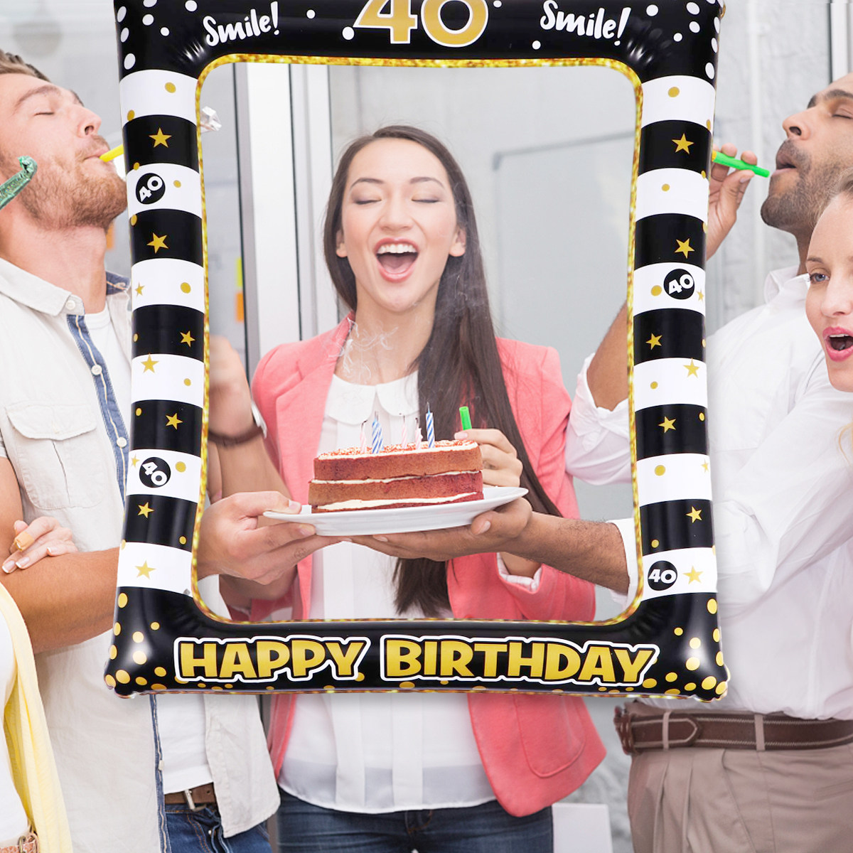 Photo Booth Frame - Aufblasbare Foto-Requisiten Party-Rahmen Fotobox Geburtstag Selfie
