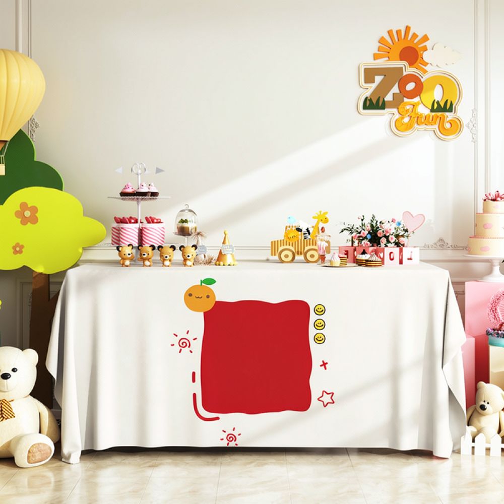 Dessert Table Backdrop - Festliche Tischdecke, Geburtstagsparty-Dekoration, Tischüberzug für Kinderfeiern,