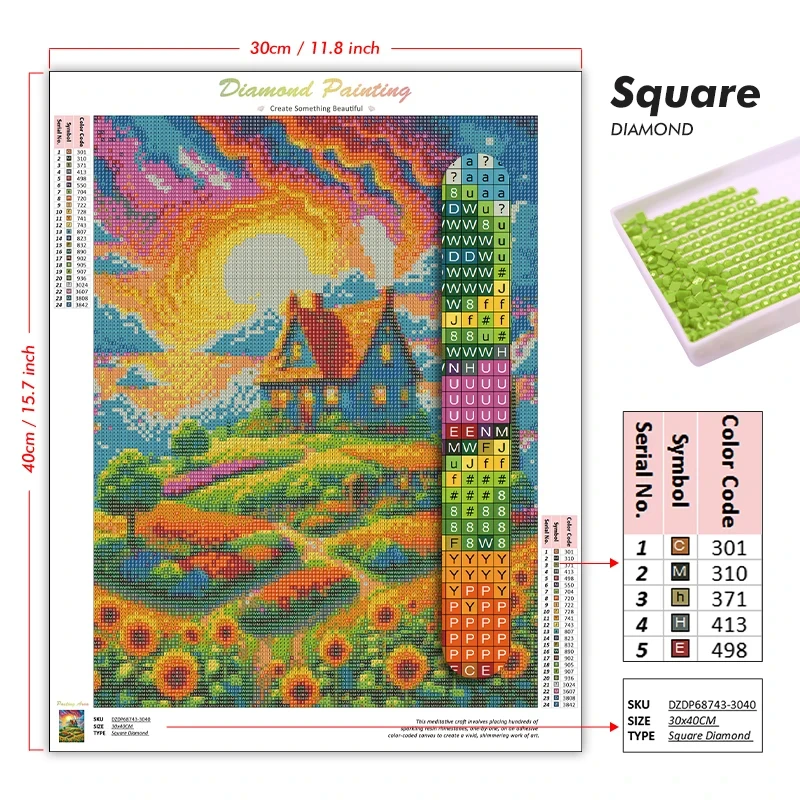 Diamantmalerei Blumenfeld Jung – Paper Straw Color Bewertung und Preis