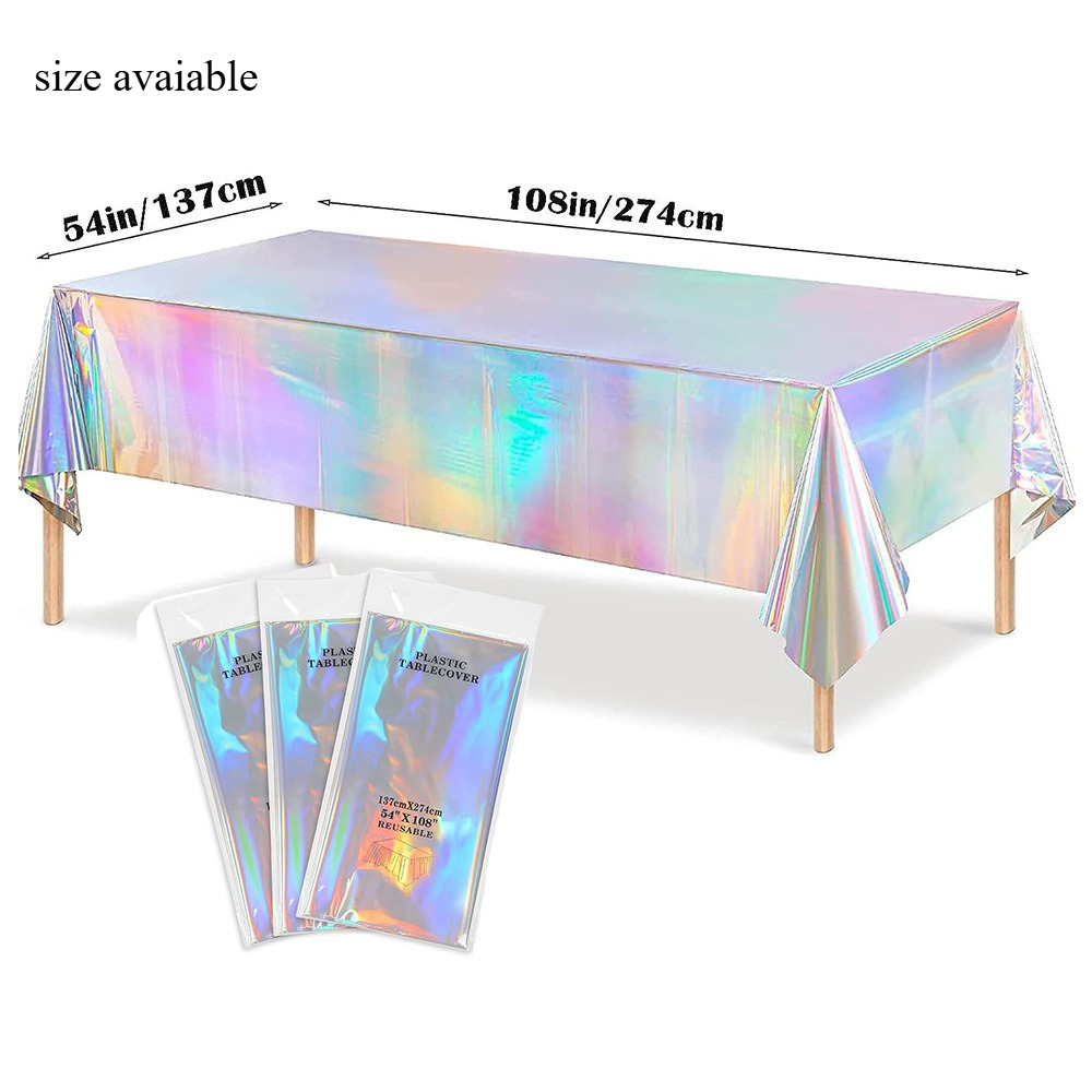 Holografische Party-Tischdecke – Table Cloth Disposable Bewertung und Preis