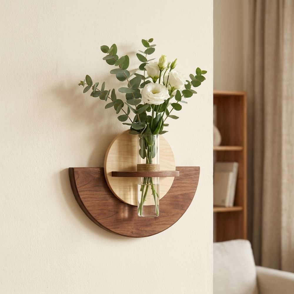 Ovales Holz-Wandregal für Blum – Flower Wall Panel Bewertung und Preis